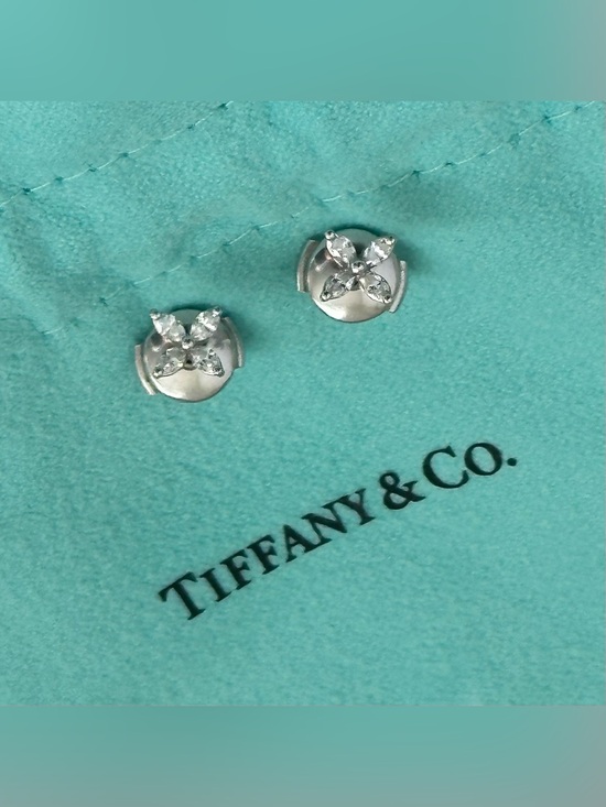 Tiffany & Co. Jewelry - $5,400 Tiffany & Co. Victoria Stud Earrings Mini Platinum 950 Marquise Diamond